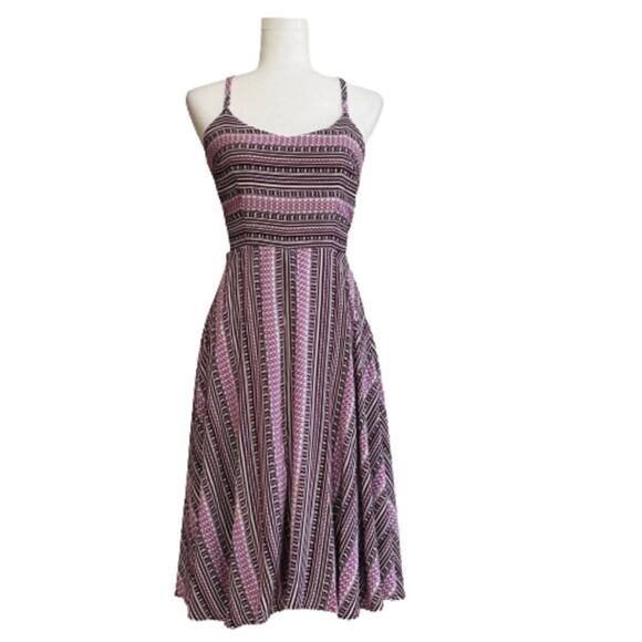 1. State Dresses & Skirts - 1. State Dress Pink Black Sleeveless Side Cutout Knee Length Fit Flare Dress XS